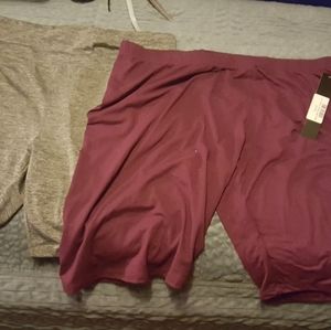 Spandex shorts one with pockets bike shorts super cute both new 1/tags plus size